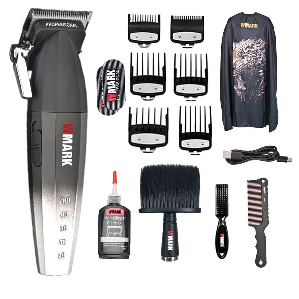 Maquina De Cortar Cabelo Wmark Ng 2038 Prateado Display Led
