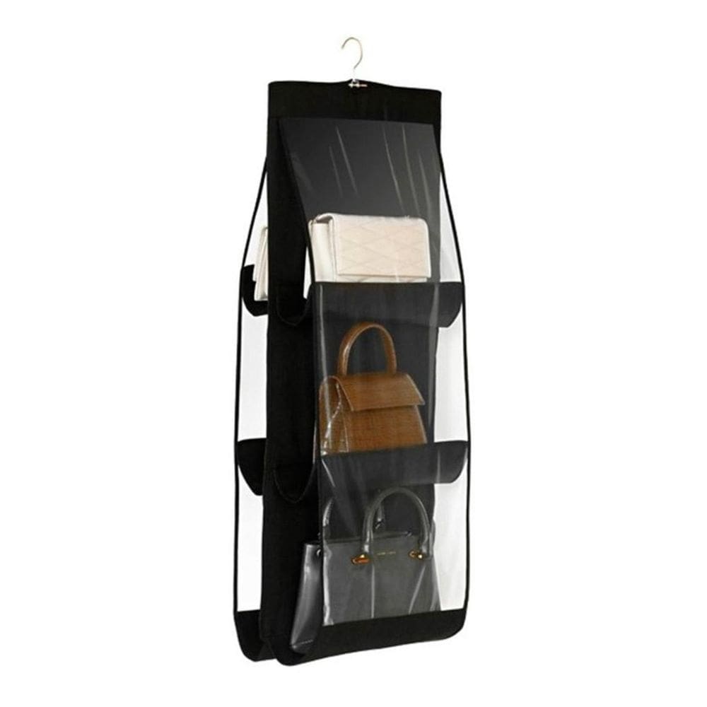Suporte Organizador Bolsas Cabide Armário Guarda Roupa Preto