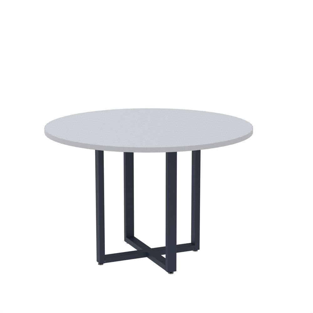 Mesa de Reunião Redonda 100cm Mrr1100p25tub Cinza/Azul
