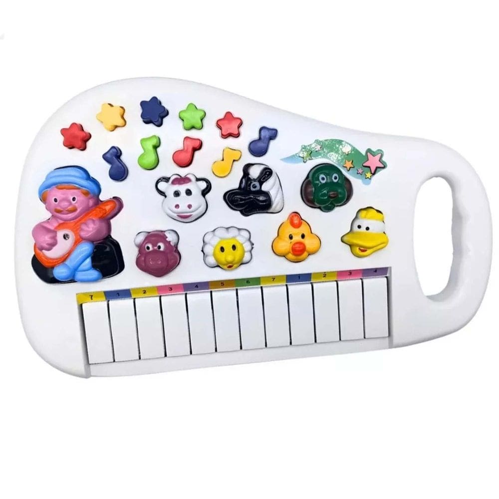 Teclado Piano Musical com Luz Infantil Iaiao Criança Baby Fazendinha Aprendizado