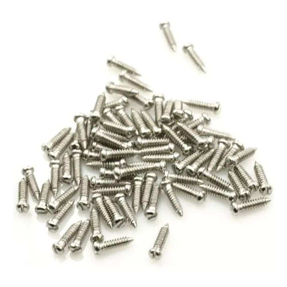 100 Parafusos P/Plaquetas De Óculos 4,8Mm Prateados