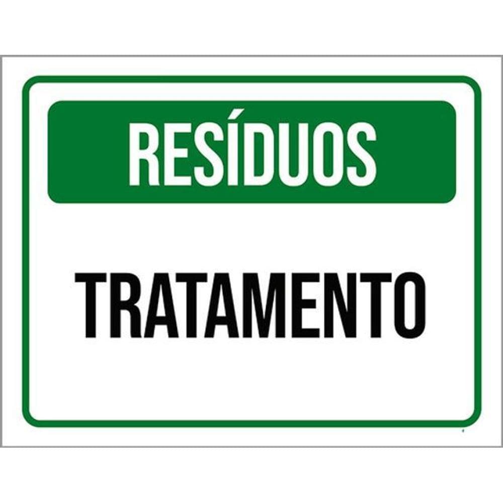 Kit 10 Placas Resíduos Tratamento