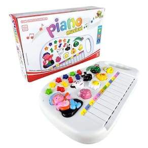 Teclado Piano Musical Infantil com Luz Baby Iaiao Fazendinha Criança Aprendizado