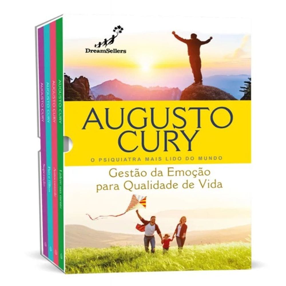 Box Augusto Cury - Gestao da Emocao para Qualidade de Vida com 4 Marcadores