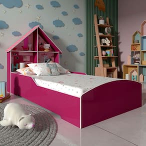 Cama Infantil Casinha 100% Mdf Pink - Gelius