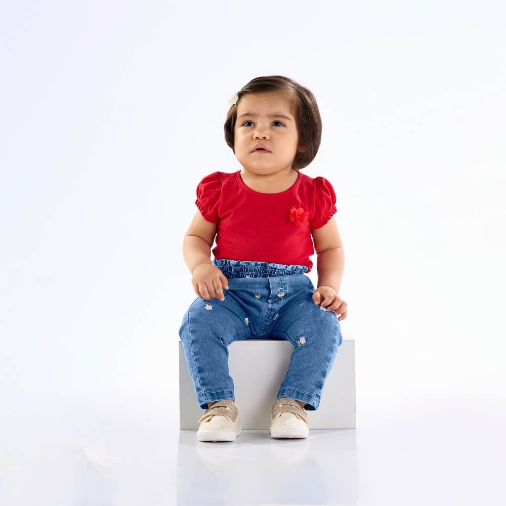 Body Bebê Menina - Vermelho - 50500-65