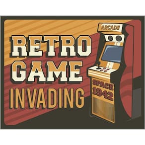 Kit 10 Placas Retro Gaming Invading