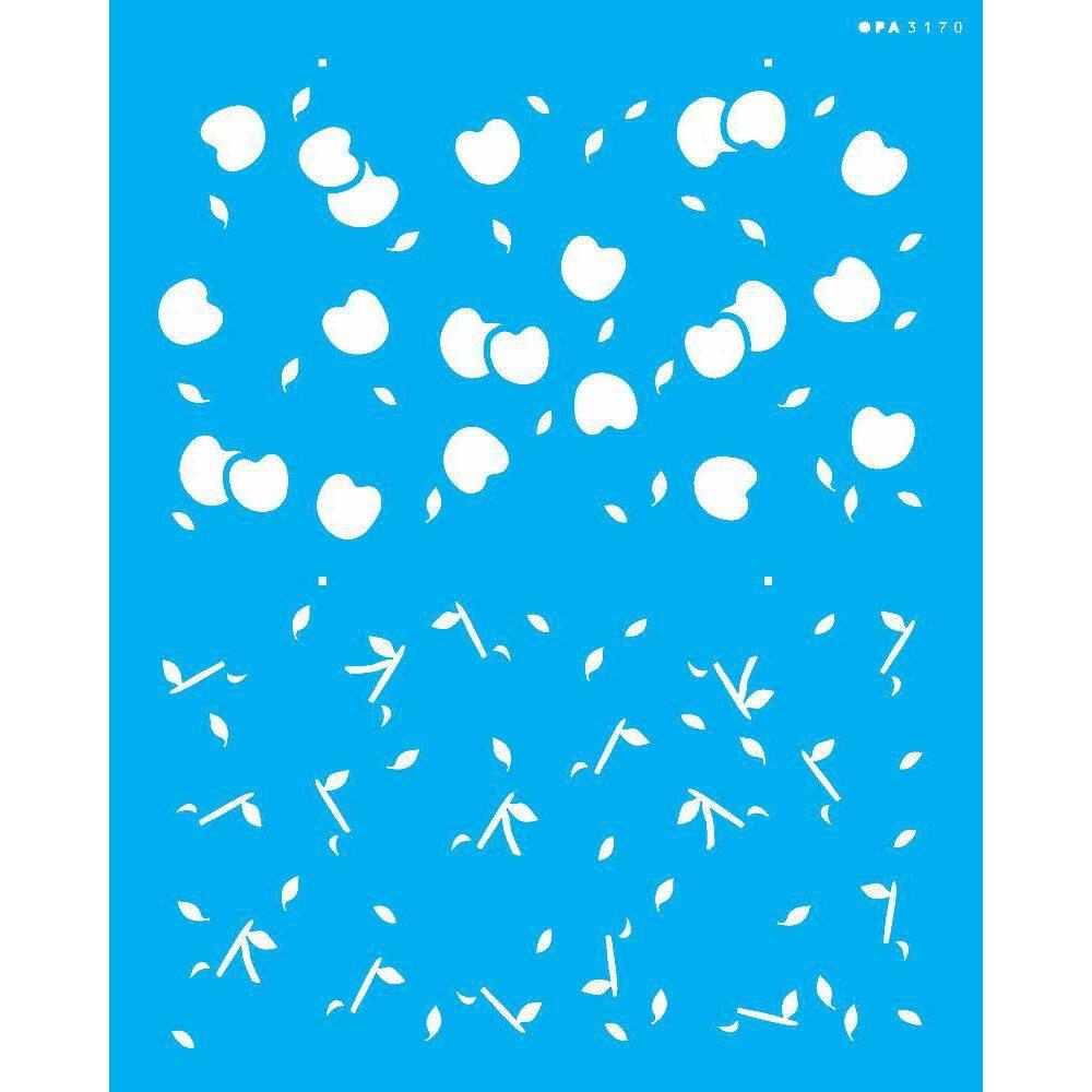 Stencil 20X25 Estamparia Frutas Cerejas - Opa 3170