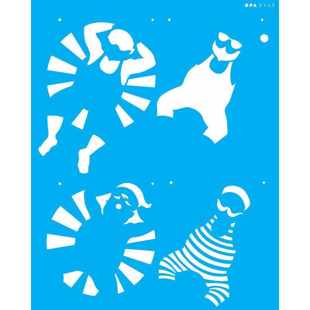 Stencil 20X25 Papai Noel Verão 2 - Opa 3147