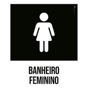 Kit 3 Placas Banheiro Feminino Desenho