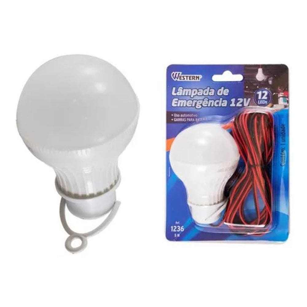 Lâmpada De Emergência 12V C/ Garras | Western 1236