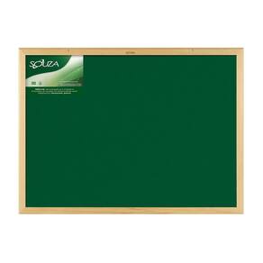 Quadro Verde Standard Moldura De Madeira Natural 70x50Cm