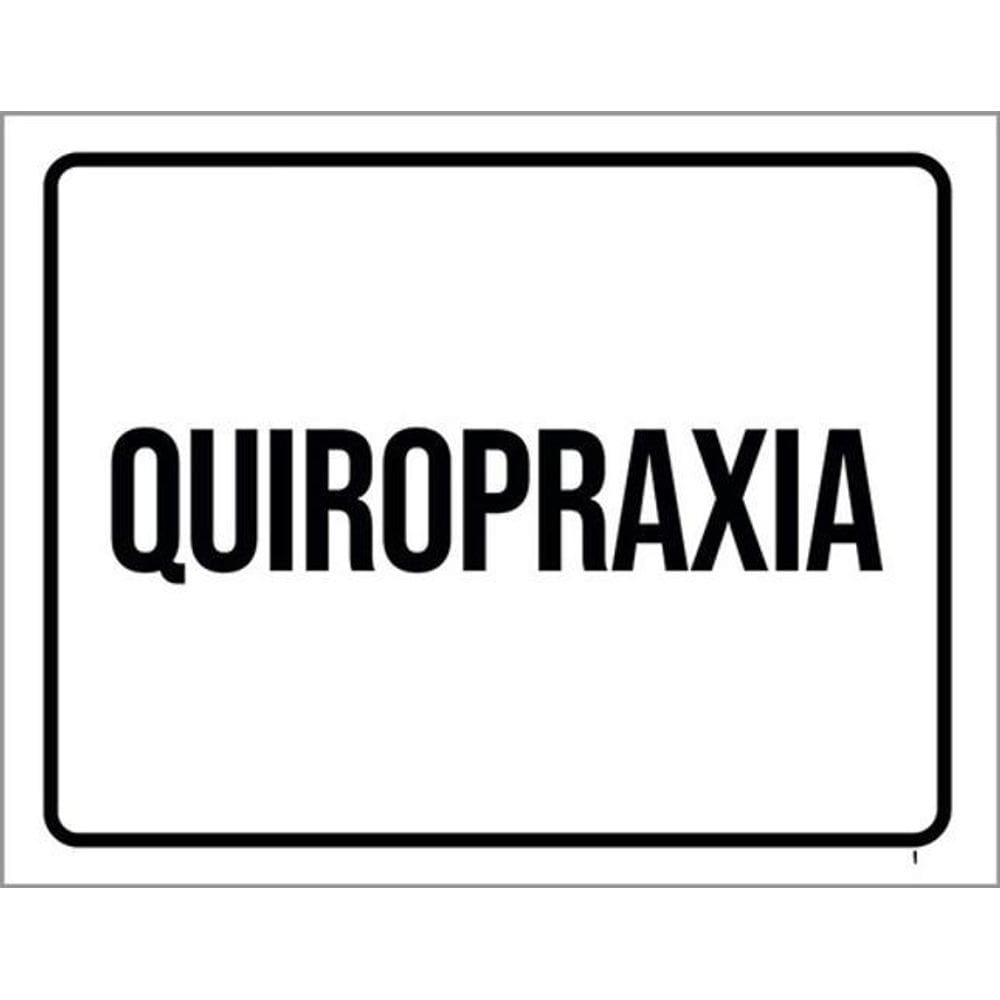 Kit 10 Placas Sinalização - Quiropraxia Setor