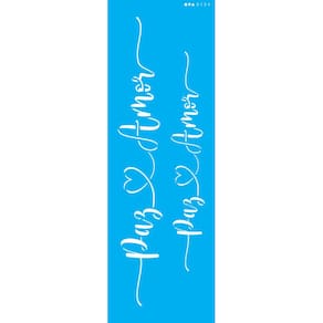 Stencil 10X30 - Palavras Lettering Paz E Amor Opa 3135