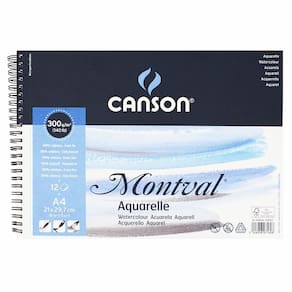 Bloco Espiral Papel Aquarela Montval Canson A4 300g 12folhas