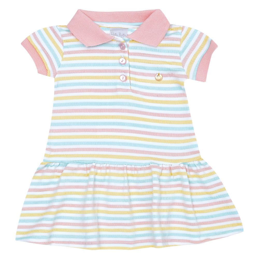 Vestido -  Listrado Amarelo  - 48613-53