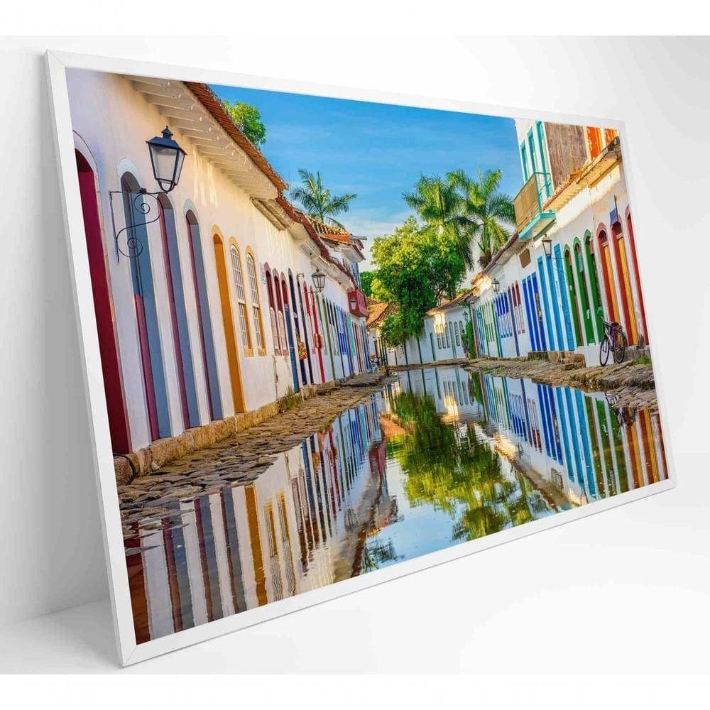 Quadro Cidade De Paraty Alagada Medidas 80x120 Cm Impressão Vidro Acrílico
