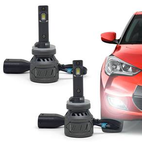 Par Lâmpadas H27 Farol Milha Ssangyong Actyon 2007 2008 2009 2010 2011 2012 2013 Ultra Led 10000 Lumens Canbus Canceller Não Acusa