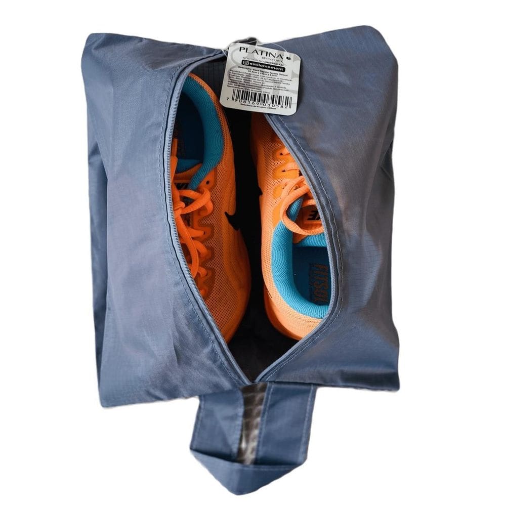 Bolsa Porta Sapato Viagem Tenis Calçado Roupa Mochila Cinza