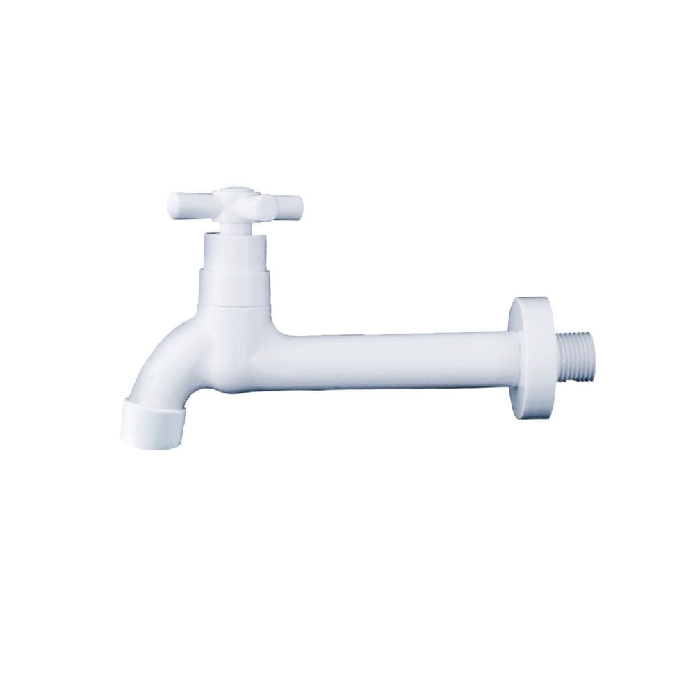 Torneira Pia Abs l 18cm C/ Arej Cruzeta Branco