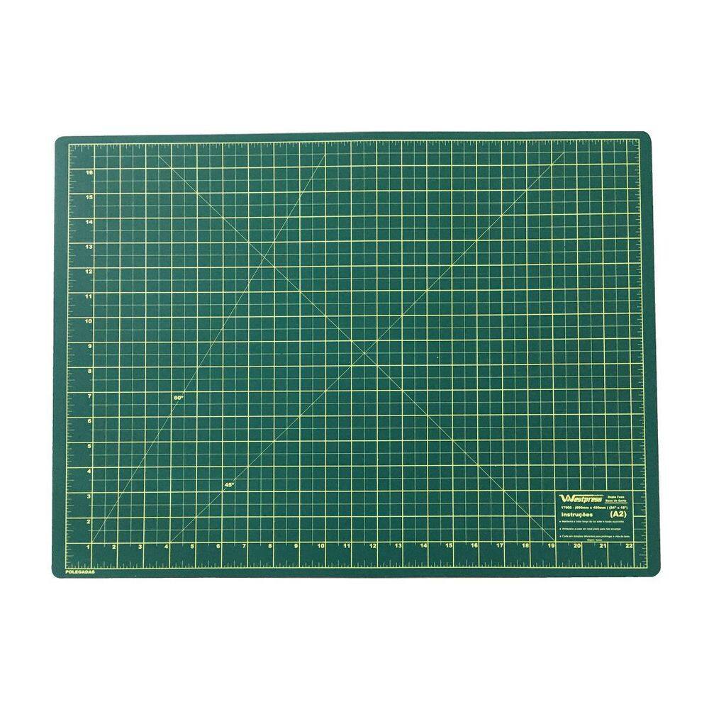 Base De Corte Dupla Face 60 X 45 Cm - Scrapbooking - Verde