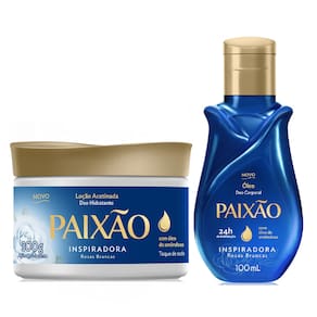 Kit Paixão Inspiradora Rosas Brancas Óleo Corporal + Loção Acetinada