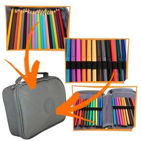 Estojo Escolar Box Jumbo Organizador Juvenil Azul-Marinho