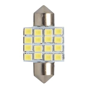 Lâmpada Led Torpedo 12V 31mm 6000K Pequeno Tiger 3620