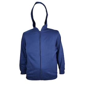 Jaqueta Moletom Masculina Zíper com Capuz 100% Algodão Plus Size