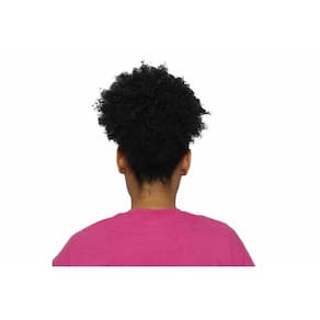 Aplique Puff Black Coque Afro Castanho Escuro 2 Fibra