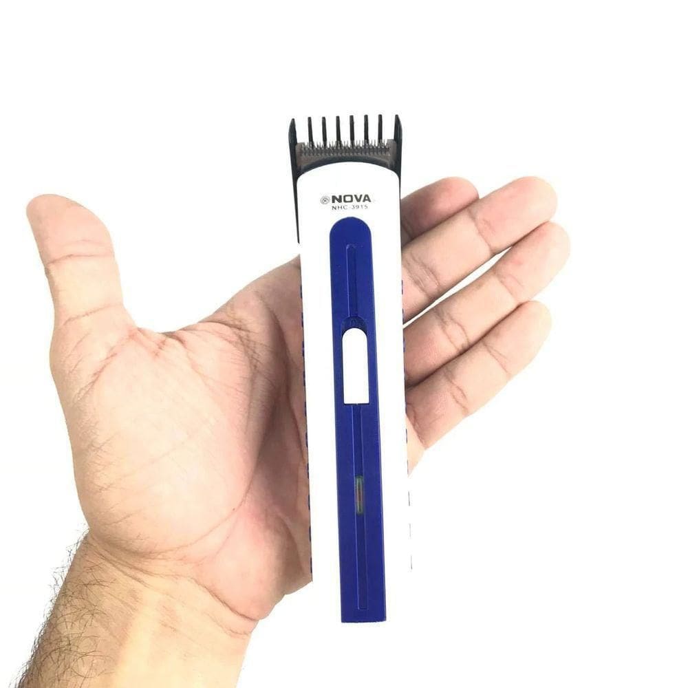 Máquina de Aparar Cabelo e Barba Recarregável Azul NHC-3915