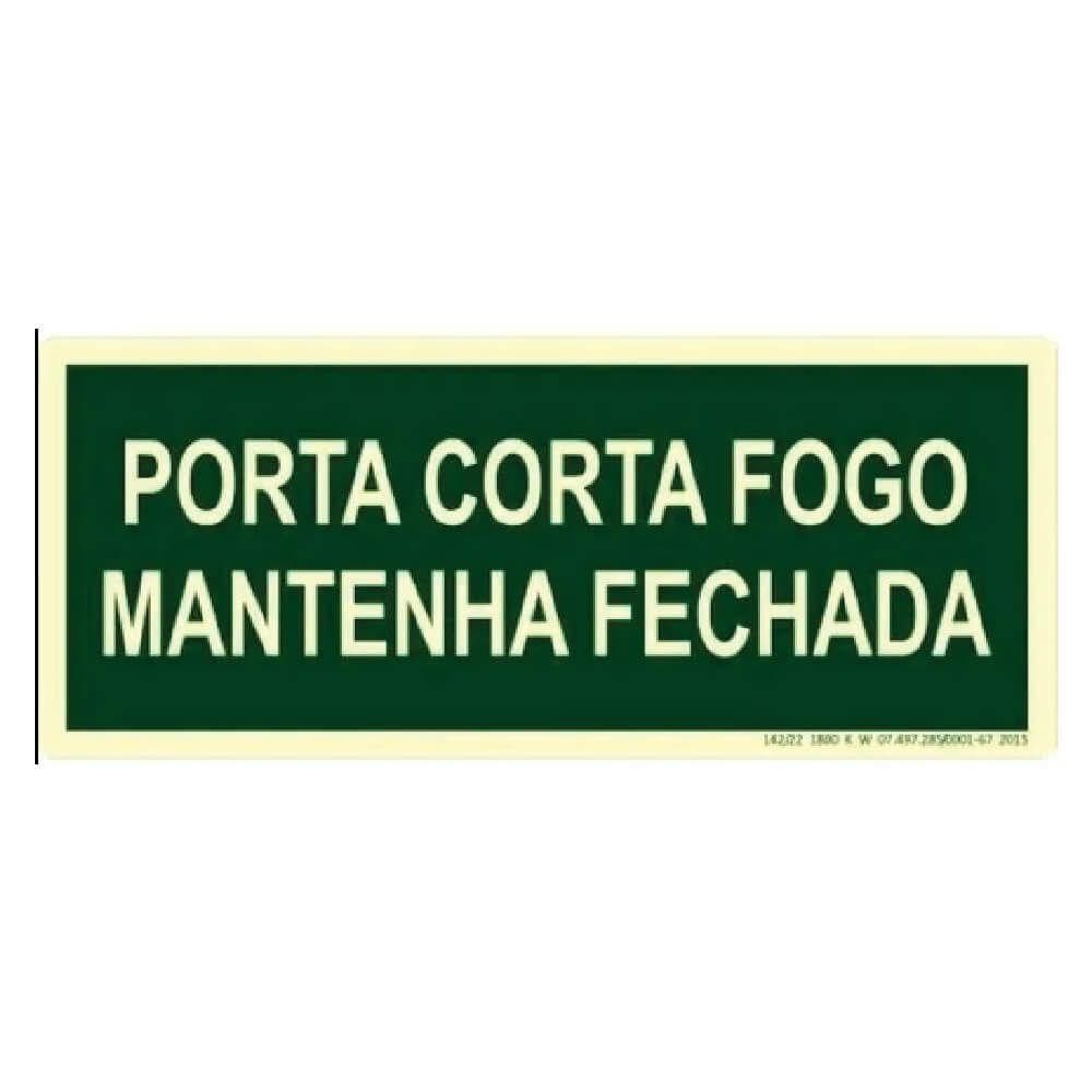 Placa M3 Porta Corta Fogo Matenha Fechada