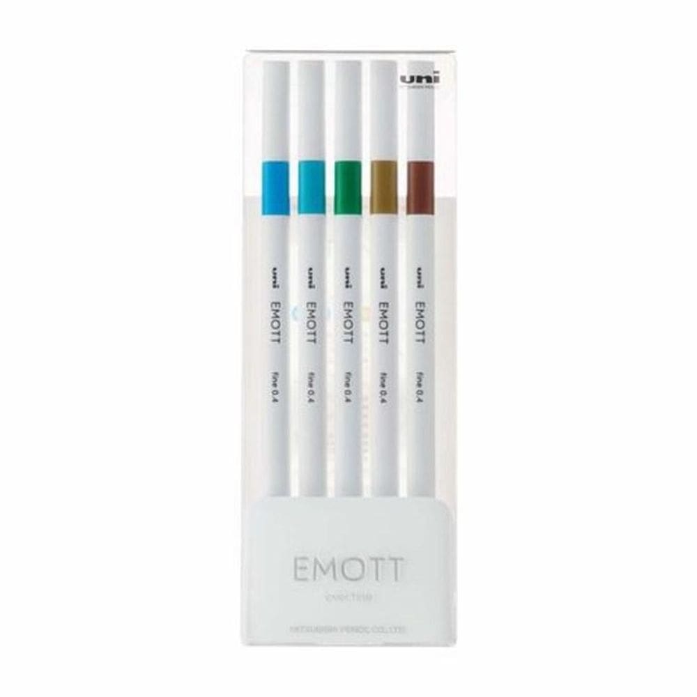 Estojo De Canetas Uni Ball Emott Fine Pen Com 5Un