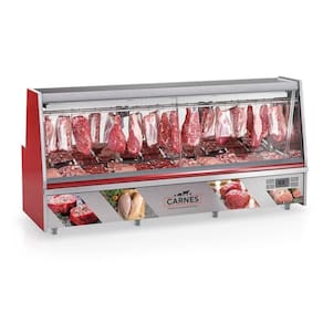 Balcão De Carnes Gats300 Gelopar Expositor De Carnes Vermelho 3mt 220v