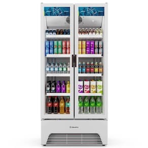 Expositor Optima Porta Dupla Slim Vb70al Metalfrio Refigerador 752 Litros Branco 220v