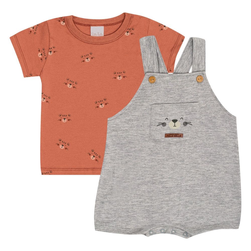 Conjunto Bebê Menino - Mescla Cinza - 50562-567