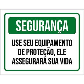 Kit 5 Placas De Segurança Equipamento Proteção 36X46
