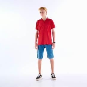 Polo Juvenil Menino - Vermelho - 50863-65