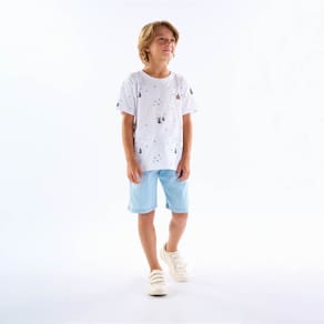 Camiseta Infantil Menino - Branco - 50760-3