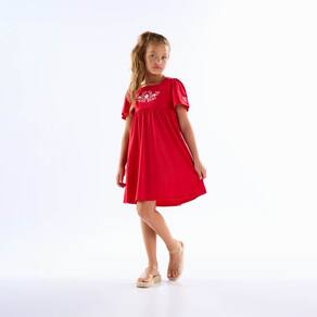 Vestido Infantil Menina - Vermelho - 50718-65