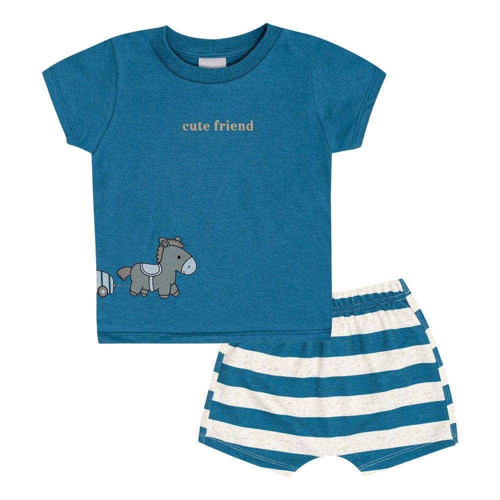 Conjunto Bebê Menino - Azul Cobalto - 50567-1316