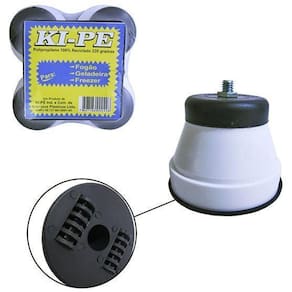 Pe De Plastico Redondo Para Fogao / Geladeira Branco 4 Pecas