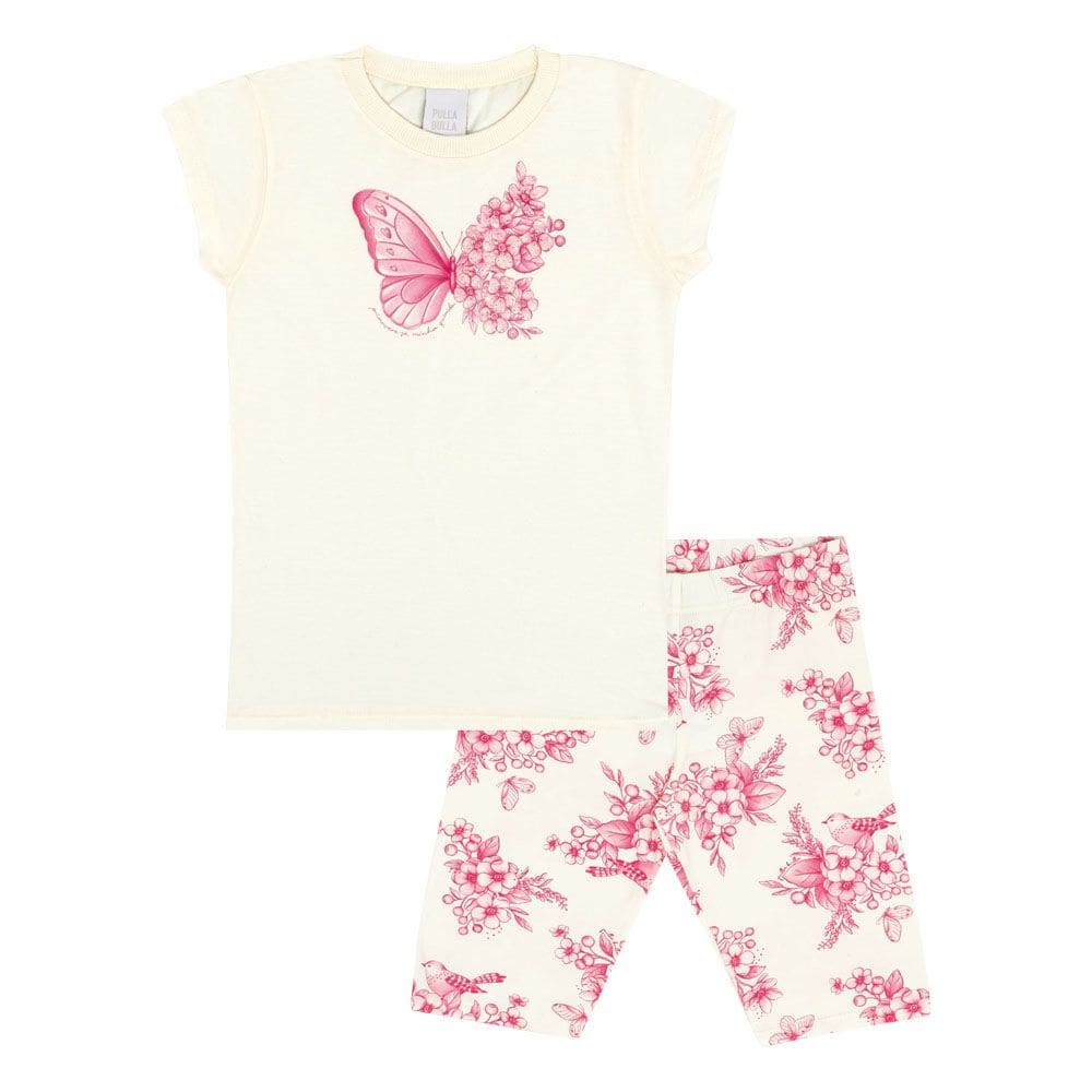 Conjunto Infantil Menina - Off White / Pink - 50727-1322