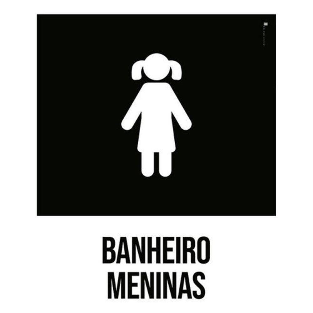 Kit 5 Placas Sinalização - Banheiros Meninas Desenho