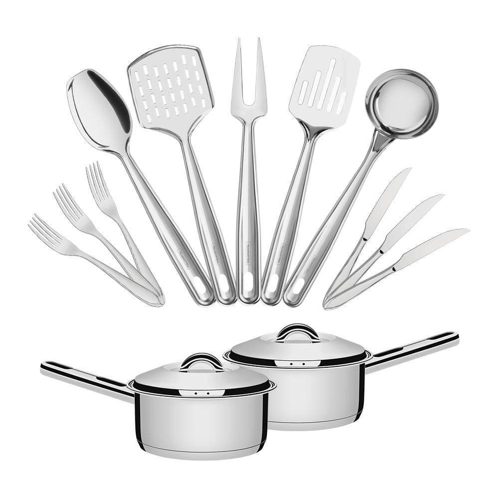 Panelas Solar 16Cm Com 5 Utensílios Extrata E 60 Talheres