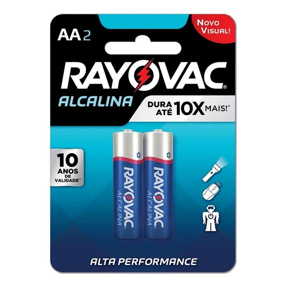 Pilha Aa Alcalina Rayovac C/2 Unidades