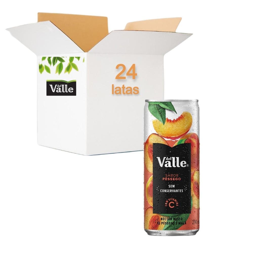 Del Valle Pêssego Lata 290Ml  24 Latas