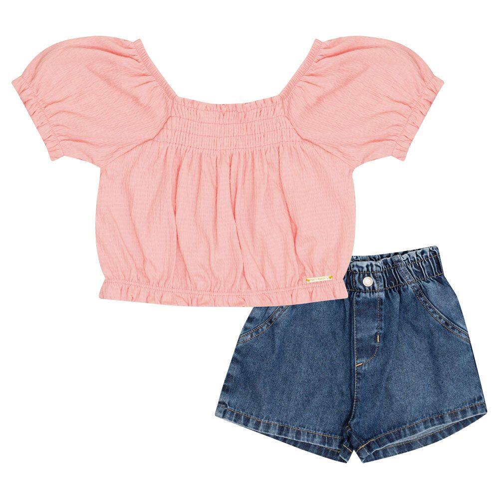 Conjunto Primeiros Passos  Menina - Rose - 50621-11