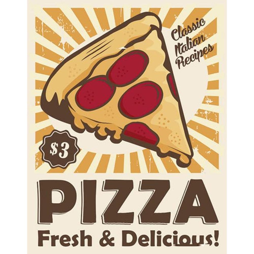 Kit 10 Placas Pizza Fresh Delicious