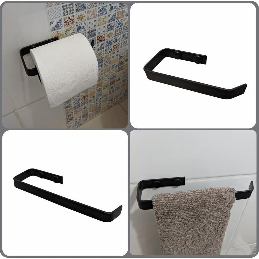 Kit Porta Toalha De Rosto E Porta Papel Higiênico Supremo